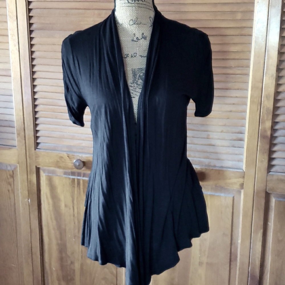 Cute black short sleeve business cover up